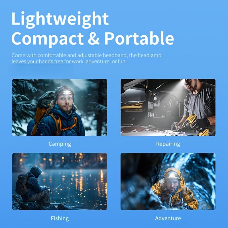 Adjustable LED Flashlight Headlamp Rechargeable Super Bright Head Torch Camping Fishing Cycling Hiking Motion Sensor Headlights
