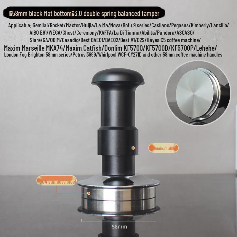 3.0 Double Spring Espresso Tamper with Free Adjustment, Constant Force, Balance - 51/53/58mm