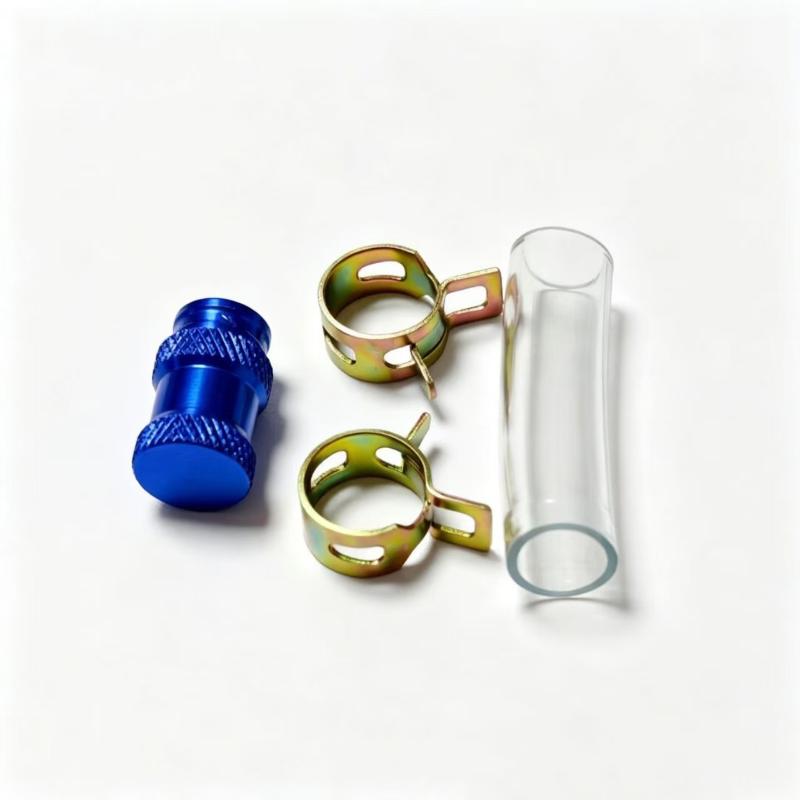 1Pcs Air Filter Drain Pipe End Cap Motorcycle Air Filter Drain Tube Head Aluminum Alloy Head Silicone Tube Air Filter Emission