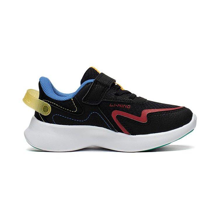 LiNing Lingyue 2.0 Comfortable Non-Slip Shock Absorbing Wear-Resistant Low-Top Kids Running Shoes Kids Running Shoes Black Red Yellow YKNS114-5