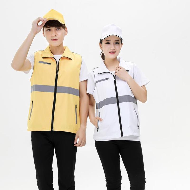 Summer Reflective Sportswear Men's Working Motorcycle Clothes Overalls Male Sleeveless Mesh Fishing Outdoor Outdoor Photography Jacket Vest For Men