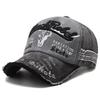 Unisex Retro Distressed Bull Head Baseball Cap with Sun Protection - Spring/Autumn