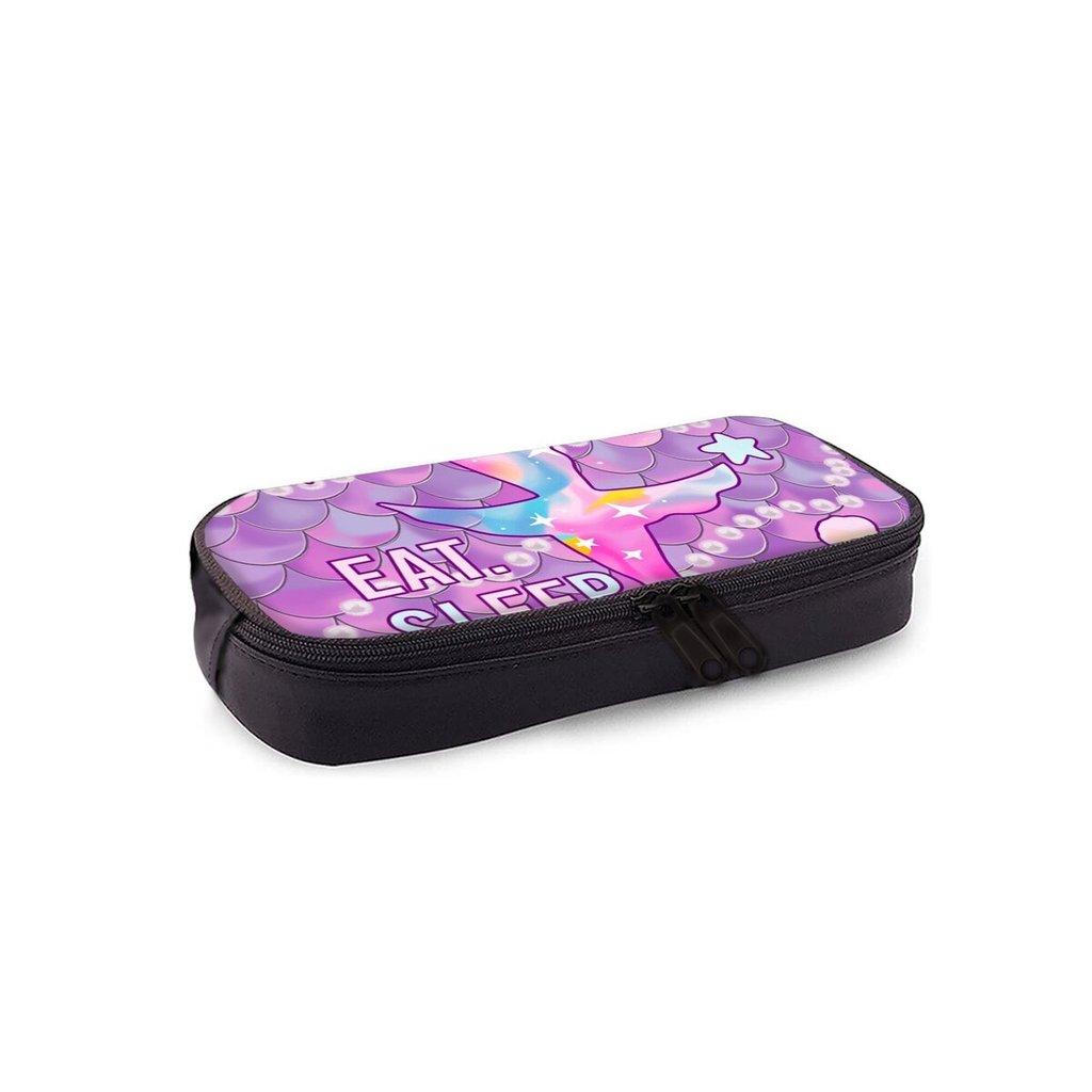 Mermaid Print Single Layered Pencil Case for Boy/Girls Best Gifts Cartoon School Supplies Pencil Pouch for Children