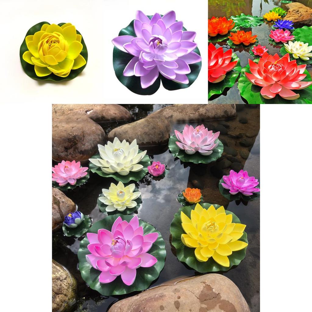 Water Garden Artificial Lotus Flower With Floating Design For Home Decor And Aquariums