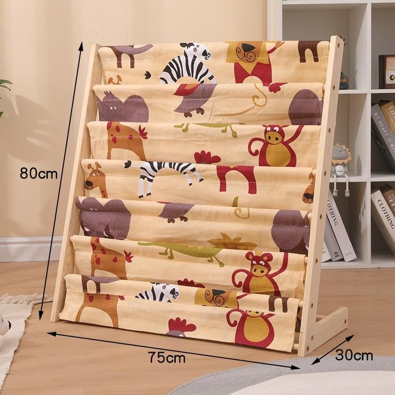 Children's Floor-standing Bookshelf Multi-layer Removable Picture Book Storage Rack Home Newspaper Organziner