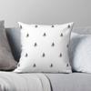 Minimalist Christmas Tree Black Square Pillowcase Polyester Linen Velvet Printed Decorative Throw Pillow Case Bed Cushion 45X45