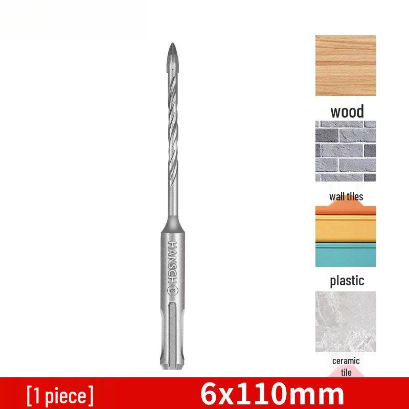 

Professional Rotary Hammer Drill Bit with Dual Flutes and Cross Head for Tile and Glass