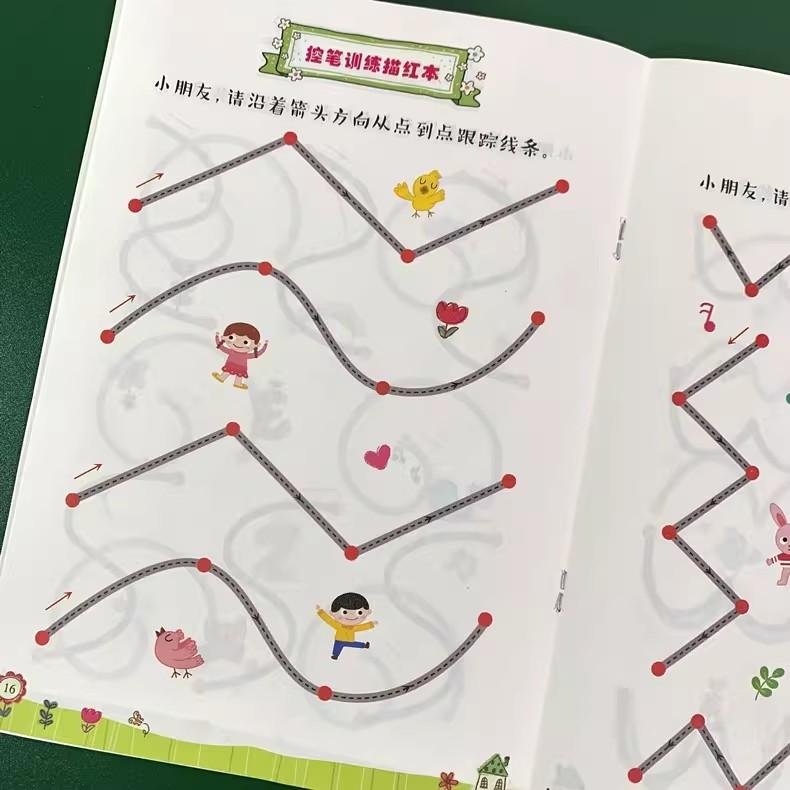 3 Pcs Kindergarten Calligraphy Practice Book, Stylus Training Workbook Set, Perfect for Preschool & Early Learning