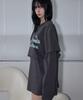 Lense Raw Cut Layered Long Sleeve Tee Charcoal