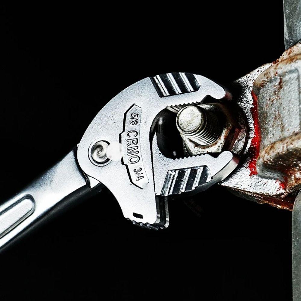 Chrom-Molybdänstahl Verstellbarer Ratschenschlüssel Schwerlast-Breitzahn-Schlüssel Zuhause