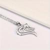 1 Piece Classic Punk Wolf Motif Necklace Stainless Steel Wilderness Animal Wolf Pendant Necklace Rock Couple Adornment Gift