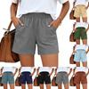 Women Casual  High Waisted Wide Leg Linen Shorts With Pockets