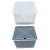 Indoor Habitat Enclosure With Lid, Inner Tray and Divider Section, Plastic Housing Box for Observation and Routine Use