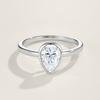 Solitaire Pear Cut Moissanite Engagement Ring S925 Silver Round Brilliance Moissanite Best Value Diamond Simulant Jewelry Ring