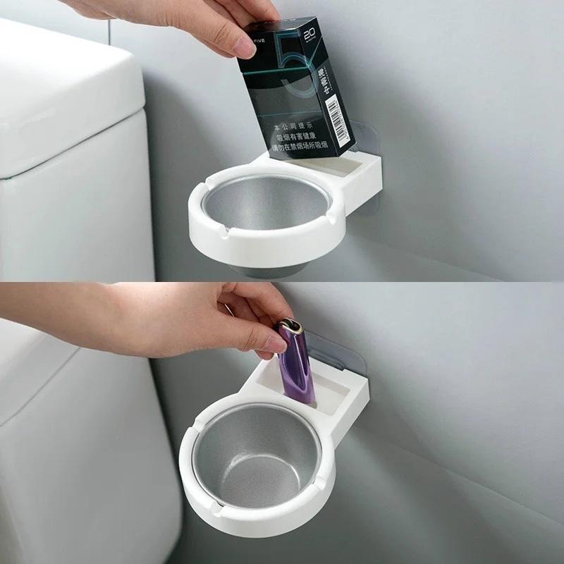 Ashtray Tinplate Ashtray Plastic PP Simple Fashion Style Nordic Style Household Ktv Hotel Stainless Steel Cigarette Ashtrays