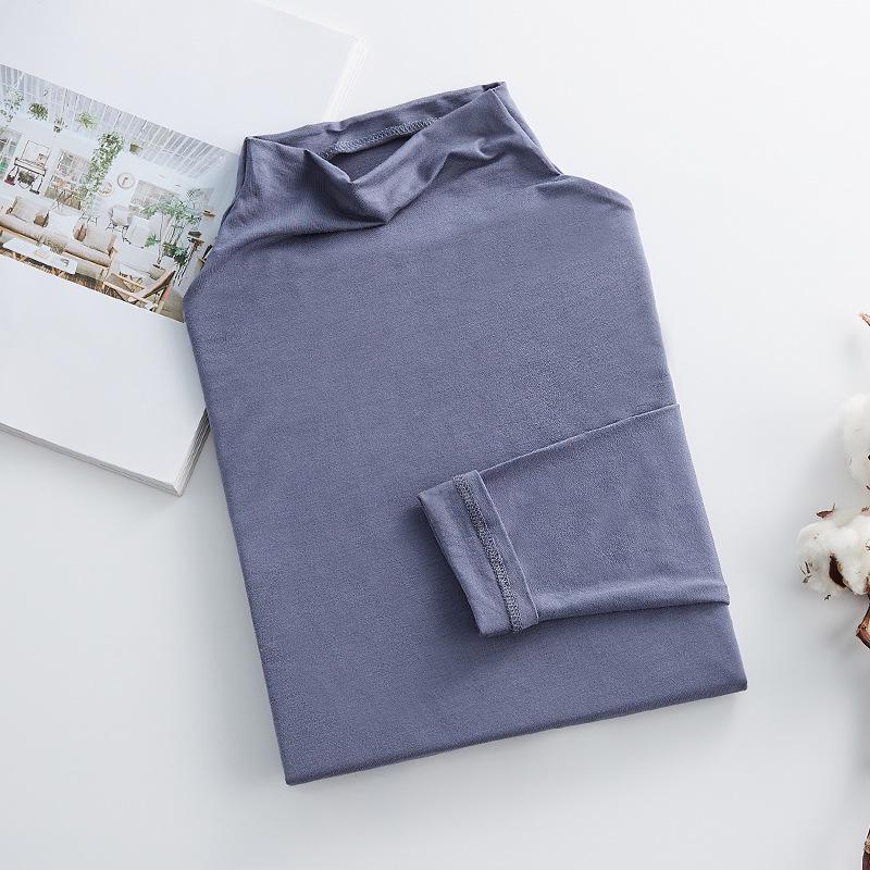 

Women s 2023 Autumn High Collar Modal Long-Sleeve Slim Fit Top XXL