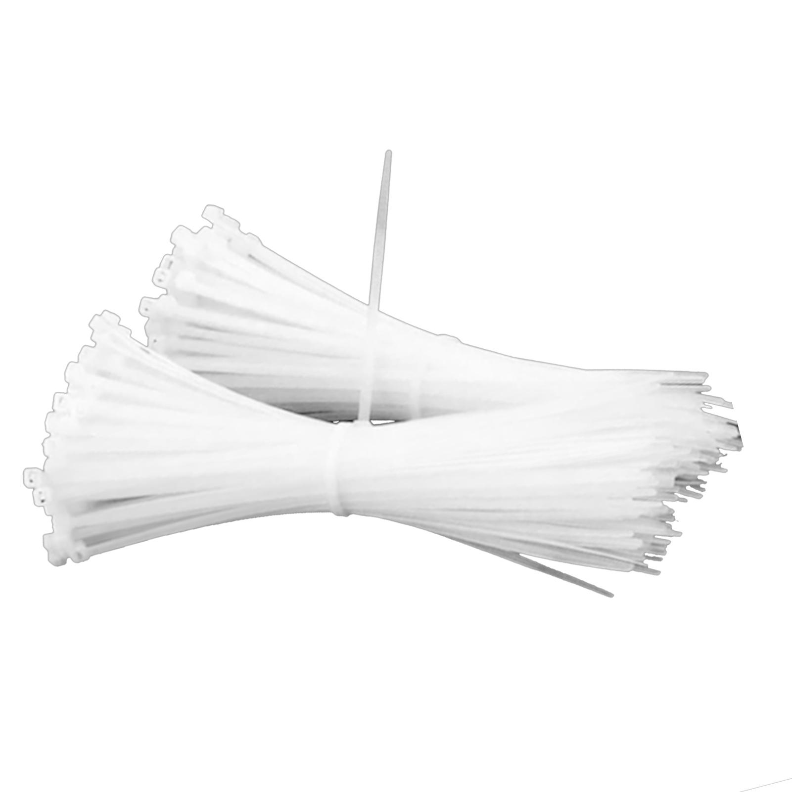 

1000 шт. Кабельні стяжки Pa66 Нейлон Самозамок Сила Міцної Фіксації Надміцні Кабельні Стяжки Білі