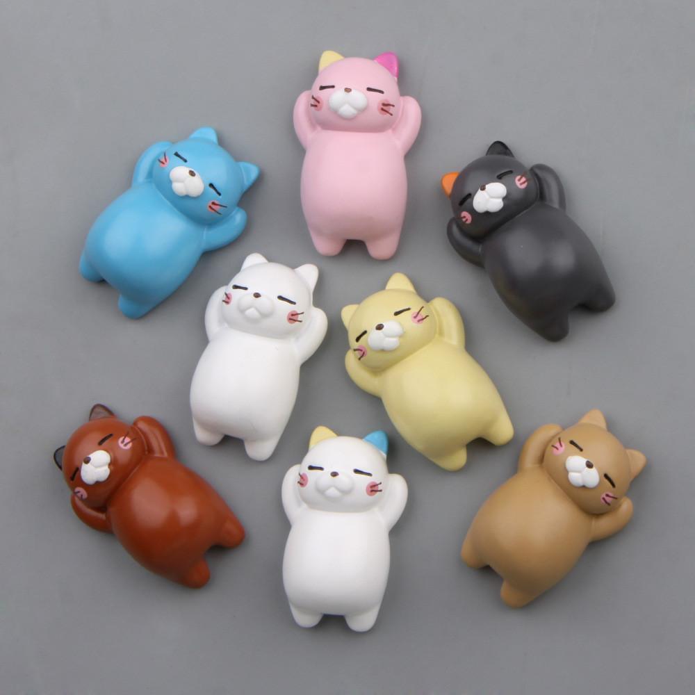Cat Cute Lazy Three Dimensional Magnetic Refrigerator Resin Decoration Gift For