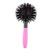 Heat Resistant 360 Degree Ball Hairbrush Pink Round Curly Hair Comb  Make Up