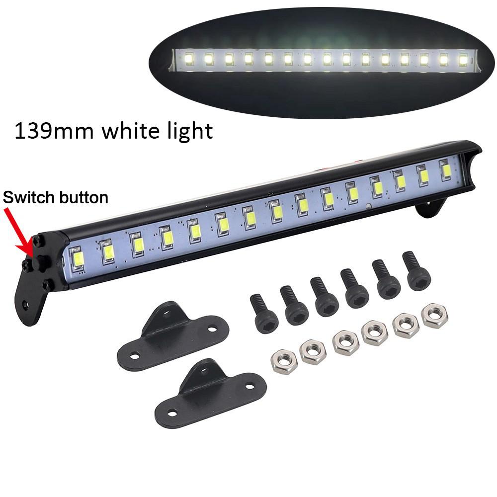 RC Car Roof LED Light Bar Light 53-149mm Searchlight for 1/10 TRX TRX4 Defender TRX6 G63 Axial SCX10 RC Crawler