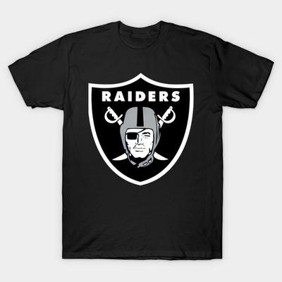 T-shirt da uomo nera stampata L'icona dei Raiders 502 - Stilldark #2 Stampa su carta transfer senza taglio Maglietta in cotone