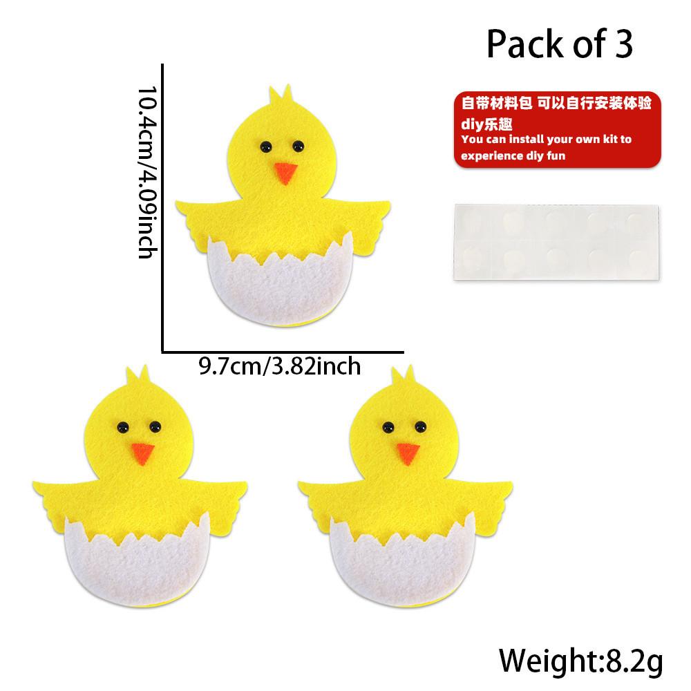 Vibrant Easter Felt Banner With Colorful Bunny Flags And Decorative Flower And Egg Stickers