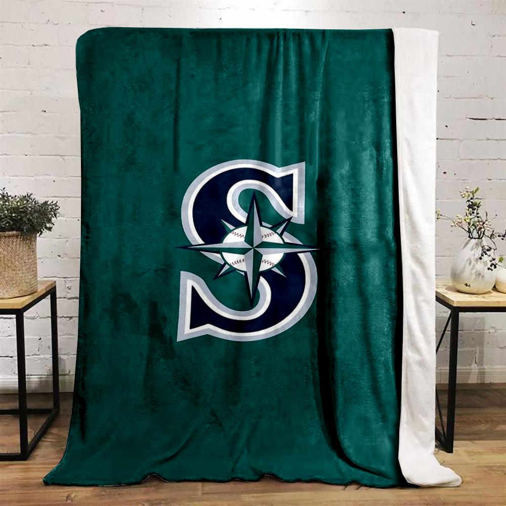 Seattle Mariners Logo Design Warm blanket - Flannel blanket for bedroom, living room, sofa, and nap sofas