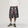 Adidas x BAPE Shark Denim Jorts Black Unisex Bottoms KF4917