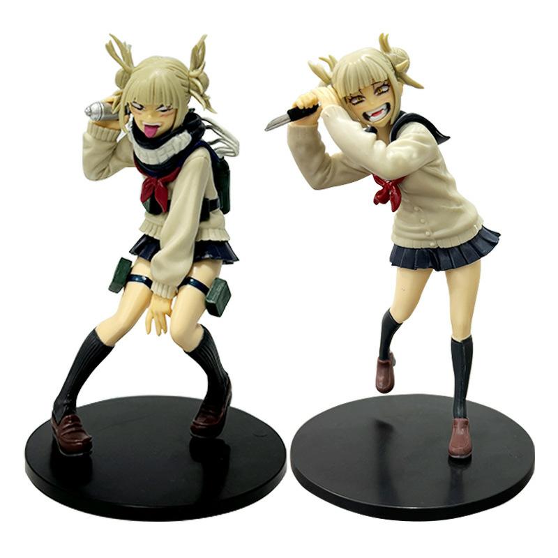 Anime Figure 17cmMy Hero Academia  Character Toya Himiko Cute Uniform Battle Version Action Figures Anime Collection Model Gift