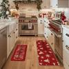 American Christmas Mat Holiday Decoration Mat Kitchen Non-slip Easy Care Crystal Velvet Mat