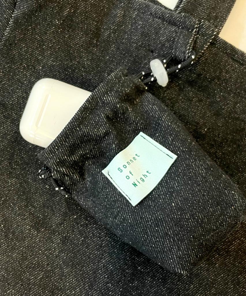 Sonnetofnight Denim Tote Bag Mini Bag Charm Pouch Included
