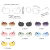 Trendy Polygon Sunglasses Women Men Frameless Vintage Summer Shades Fashion Sun Glasses For Ladies Vacation