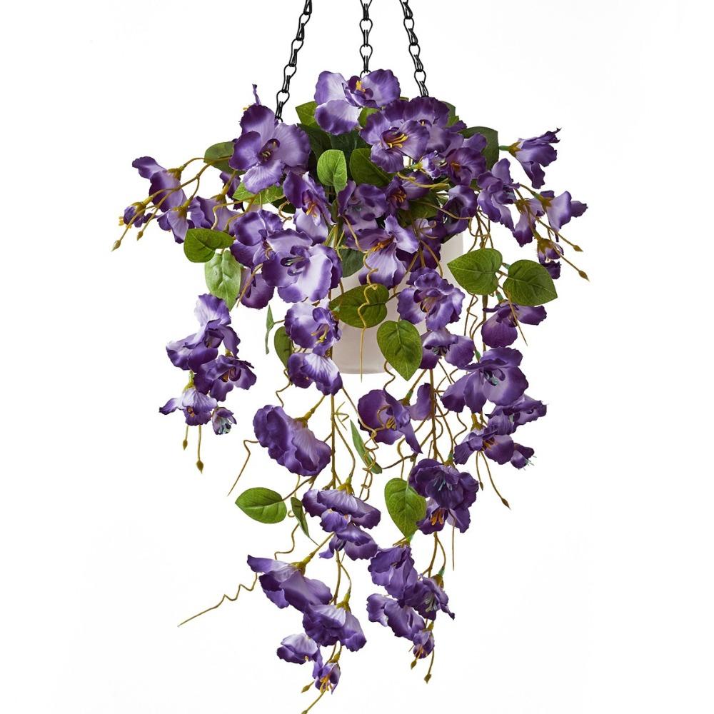 Malus Spectabilis Artificial Flower Vine Silk 60cm Fake Hanging Flower Lifelike Wall Hanging Artificial Hanging Rattan