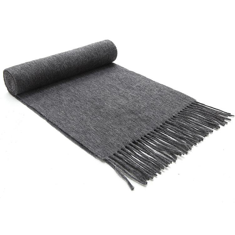 Mary Hot Sale Men's and Women's Solid Color Red Scarf Wool Thickened Business Autumn and Winter Scarf Company Annual Meeting Gift LOGO