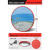 Outdoor Traffic Convex Mirror: Anti-theft Round Wide-Angle Reflective Mirror with Red Black Back