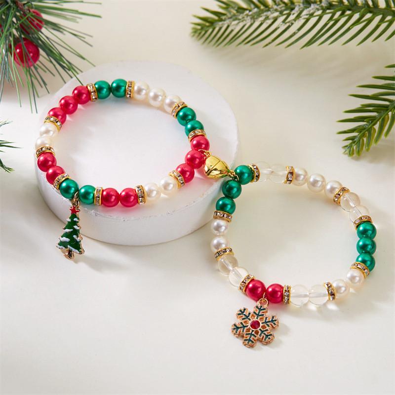 Romantic Snowflake Jewelry For Women Fashion Alloy Wristband With Magnetic Closure Style B