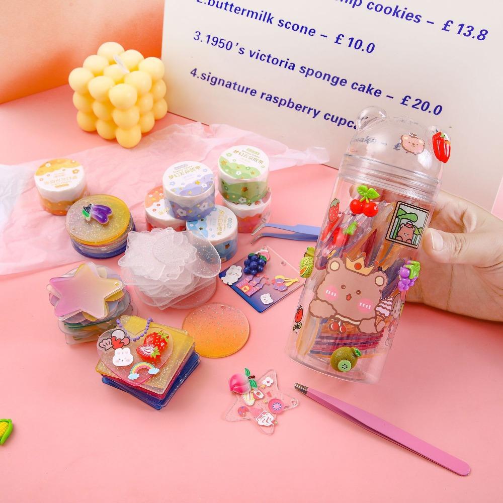 Ins Student Transparent Gradual Guka Stationery DIY Pendants Photo Display Cards Photocard Keychain
