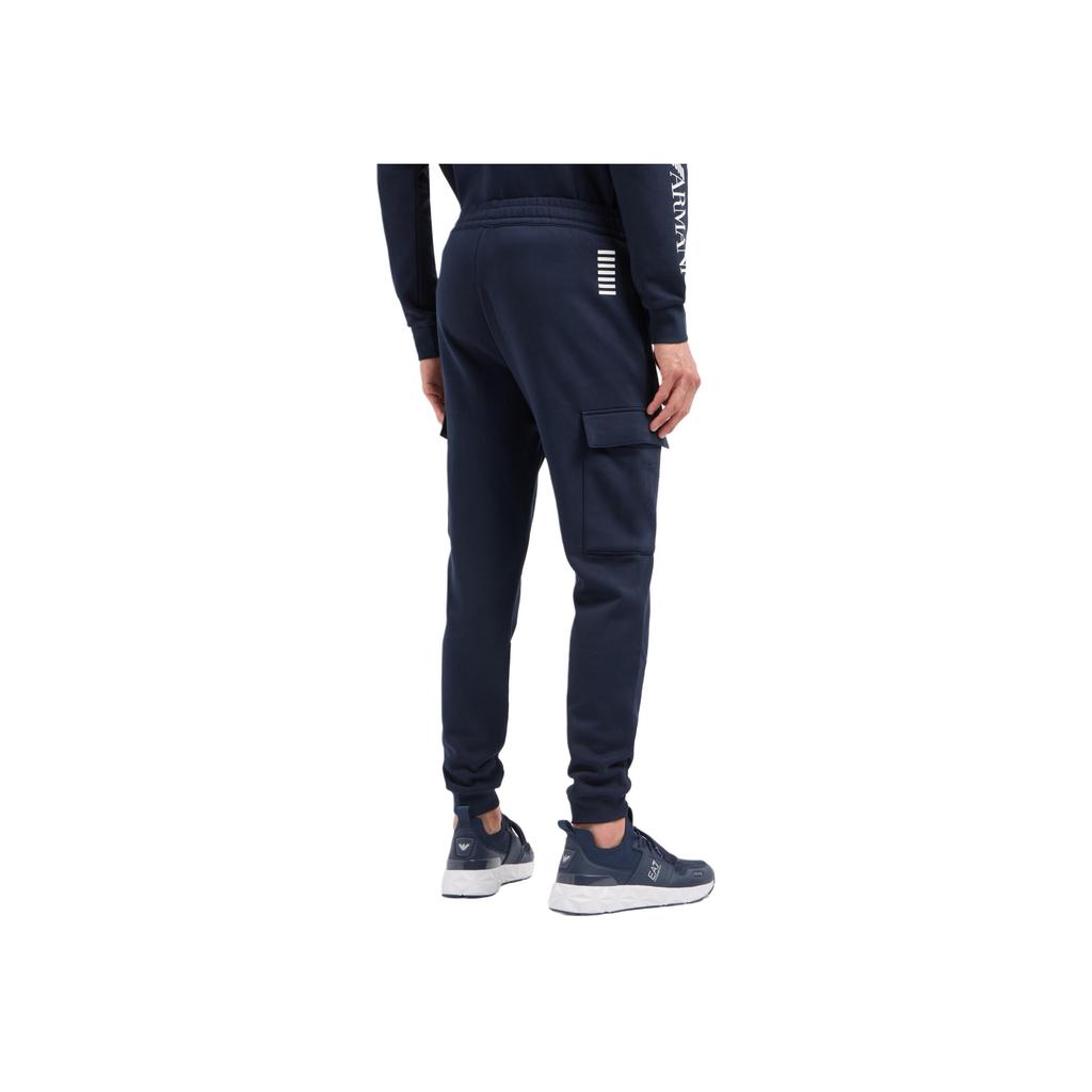 Emporio Armani EA7 Solid Color Cuffed Pocket Tapered Casual Pants Men Bottoms Navy-Blue 8NPP68-PJVTZ-1562