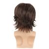 Men Synthetic Short Wave Wig Male Layered Hair With Bangs Natural Blond Brown Wig Daily Cosplay Use Heat Resistant Fiber