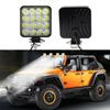 48W fyrkantig LED arbetsljus 12V Off Road Mini fyrkantig 16 ljus extraljus Modifierad strålkastare Spotlights 2/4/6PCS