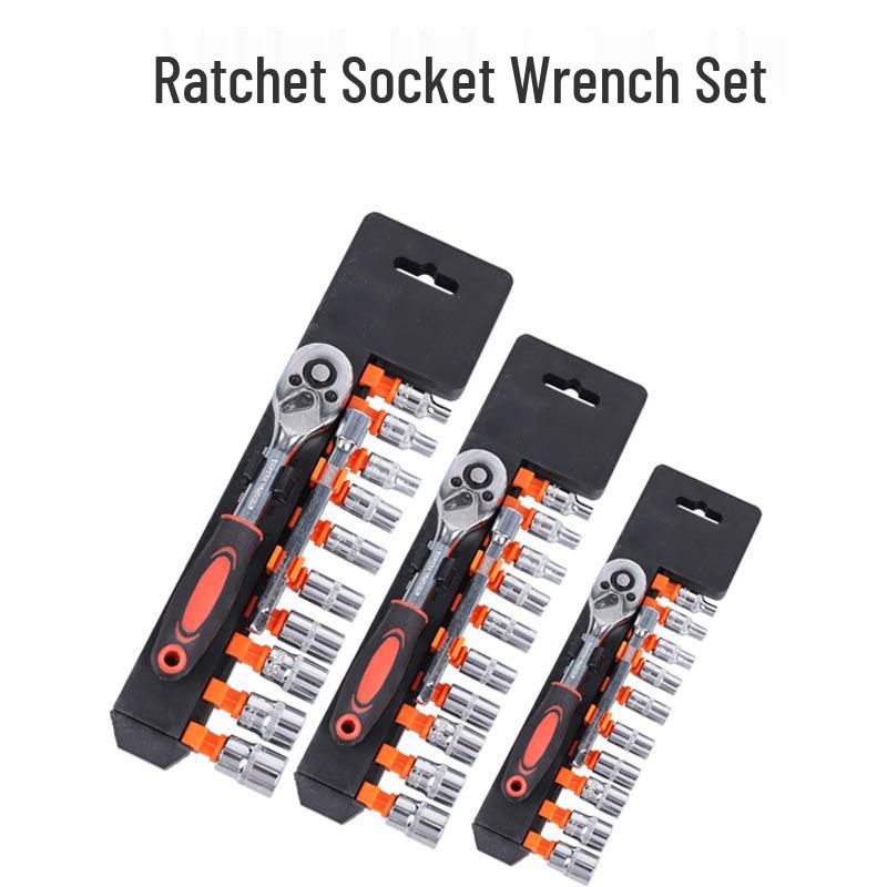12-Piece Automotive Socket & Ratchet Wrench Set