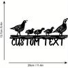 Custom Metal Partridge Family Address Sign - Personalized Yard Art & Unique Outdoor Decor for Bird Lovers