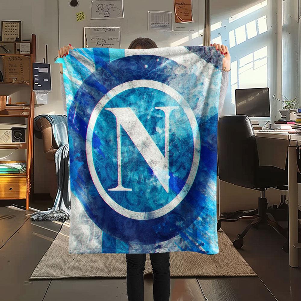 1PC SSC Napoli Patterned Flannel Blanket Suitable For All Seasons for Home Decor Warmth and Comfort Gifts Holiday Present