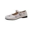 Rhinestone shallow soft sole Mary Jane shoes women's summer new fashion versatile comfortable small leather shoes single shoes