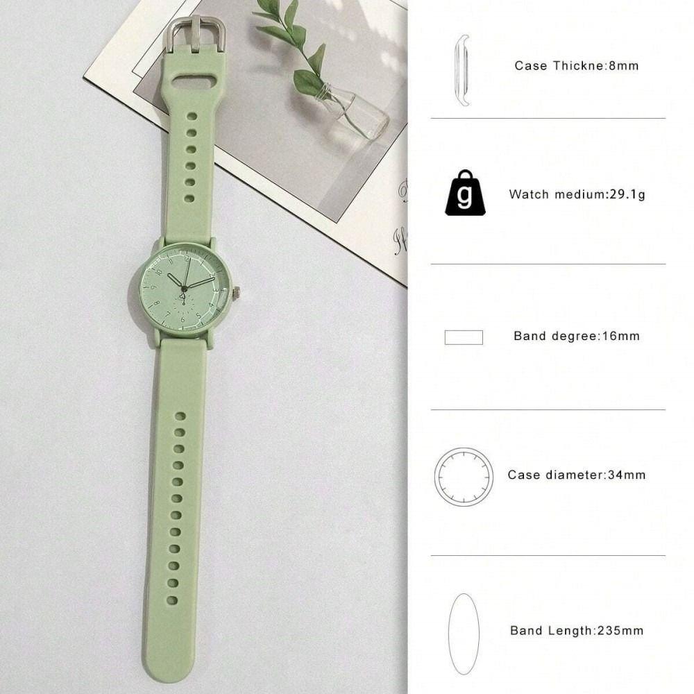 New Candy Color Women Watch Silicone Strap Arabic Digital Dial Sports Wristwatch Ladies Quartz Watche Student Use