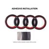 ABS Four Ring Car Logo Cover Front Grille Badge Rear Trunk Emblem Decal For 3w A3 A4 A5 A6 A7 A8 Q3 Q5 Q7 Q8 Car Accessoriesw3