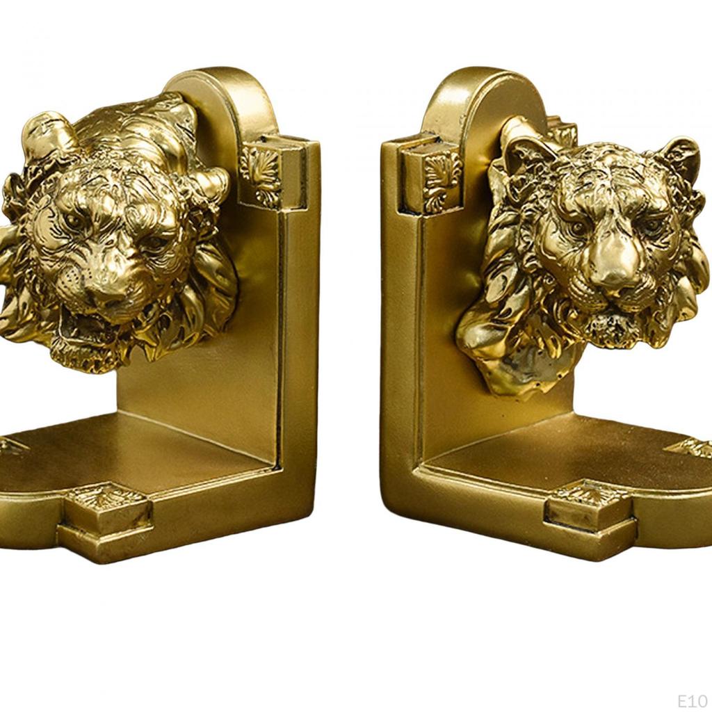 Decorative Bookends Book Stopper Non Skid Bookrack Home Decor Resin Ends Support for