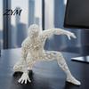 Creative PLA Plastic Figurines 3D Printed Hollow Mesh Superhero Figurine, Spider Style Action Pose Stable Standing Hero Models Desktop Ornament, Cool