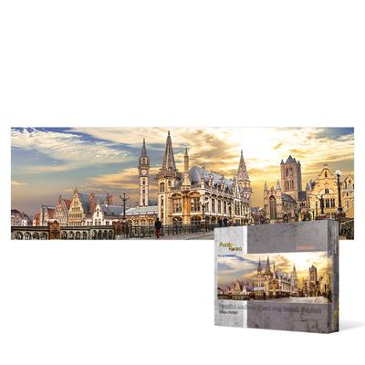 Cenário da cidade de Ghent, Bélgica - quebra-cabeça de 600 peças, quebra-cabeça coreano popular