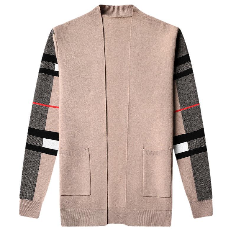 Men's Slim Fit Long Sleeve Knitted Cardigan - Spring/Autumn Casual Businesswear